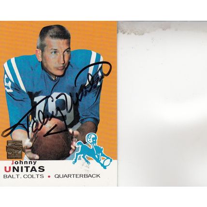 JOHNNY UNITAS 2000 AUTOGRAPHED BALTIMORE COLTS HOF SB CHAMPION MVP QUARTERBACK