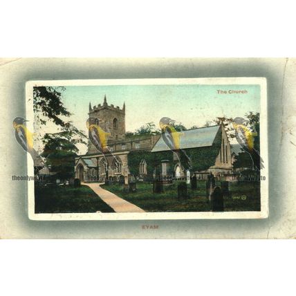 Church, Eyam, Derbyshire, 13275 jv Postcard, 1911