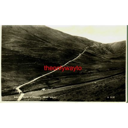 Bwlch Rhiw Hirnant, Near Bala, Wales, W806 Valentines Postcard, 1958