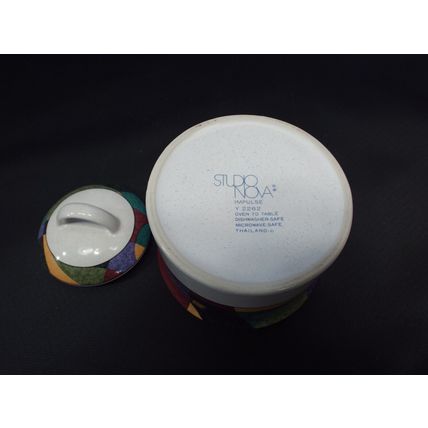 MINT Studio Nova Impulse Sugar Bowl With Lid #Y2262 Oven Safe Roaster Pot Garlic