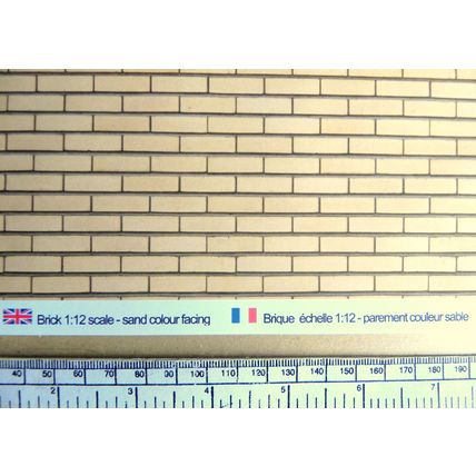 Papier brique – parement couleur sable – échelle 1/12 – feuille A4 (297 x 210mm)