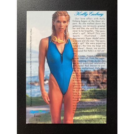 Portfolio 1993 Swimsuit Issue Bonus trading card # 104 Kelly Emberg (A)