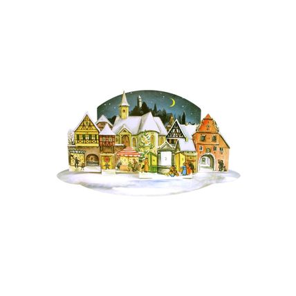 ADV933 - Sellmer Advent - 3-Dimensional Village Scene - Replica of 1955 Desig...
