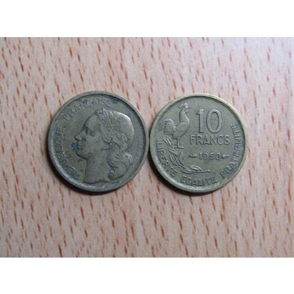France Republic 1950 10 Francs Coin