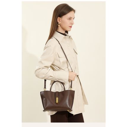 Genuine Leather Women's Crossbody Bag Brown
