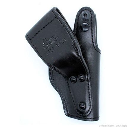 LH S&W 39 59 4" Black Plain Leather Gould & Goodrich Duty Holster