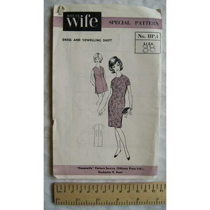 Uncut Housewife Special Pattern HP.4 dress and towelling shift, 38 inch bust
