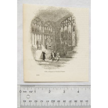 1860s engraving - Chancel of Stratford Church
