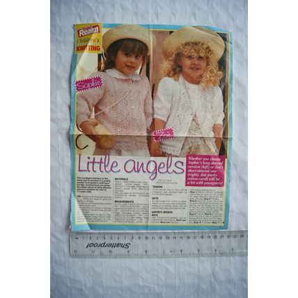 Woman's Realm Children's Knitting - Little Angels pattern for cotton cardigans
