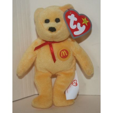 2004 McDonalds Ty Teenie Beanie Babies Golden Arches the Bear with Tag