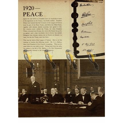 Treaty of Versailles, League of Nations,1920, Book Illustration (Print), 1938