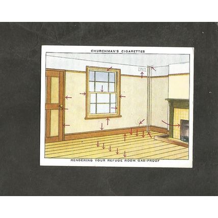 Churchman Air Raid Precautions 1938 #2 Making your room Gas Proof