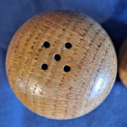 OAK WOOD SALT & PEPPER SHAKERS Set Wooden