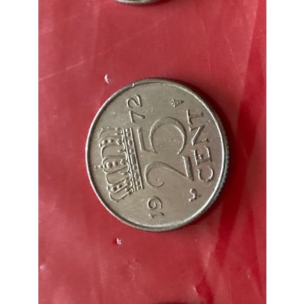 Umlaufmünze Niederlande 25 Cent 1972