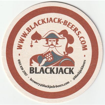BEER MAT - BLACKJACK BREWERY - BLACKJACK BEERS - (Cat 001) - (2015)