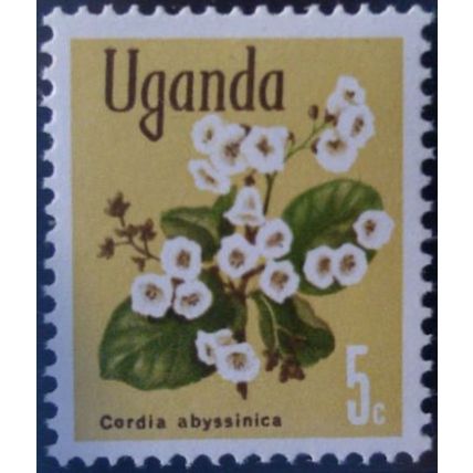 QEII Uganda 1969 Flowers 5c Cassia Abyssinica Unmounted Mint MNH SG 131 stamp