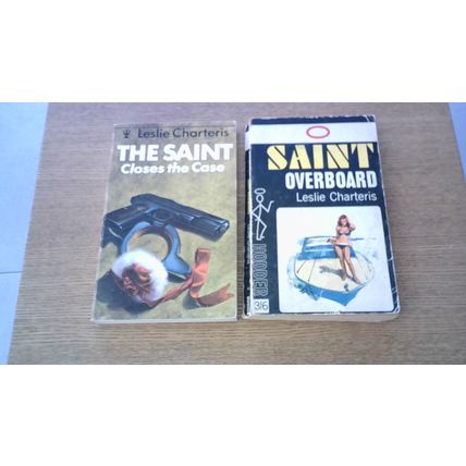 The Saint - Overboard & Closes the Case by Leslie Charteris (2 Paperbacks)