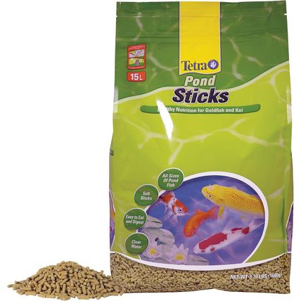 Tetrapond Pond Sticks Pond Fish Food for Goldfish and Koi, Healthy Nutrition Cle