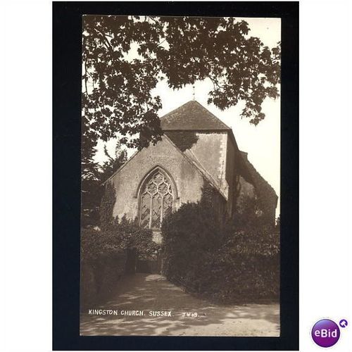 Sussex KINGSTON Church Postcard by J.Welch