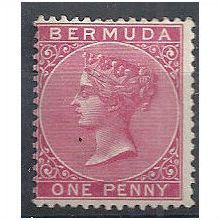 Bermuda 1889 SG24a 1d Aniline Carmine Mounted Mint . .