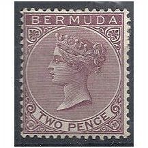 Bermuda 1893 SG26 2d Aniline Purple Mounted Mint . .