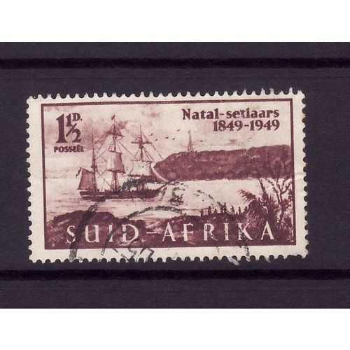 SOUTH AFRICA 1949 SG127 1 1/2d WANDERER EMIGRANT SHIP FINE USED