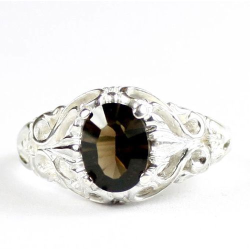 Smoky Quartz, 925 Sterling Silver Ring, SR113