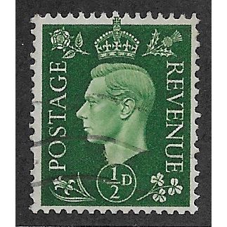 1951 1/2d 'KING GEORGE VI - GREEN' FINE USED (EBID64-508)