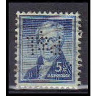 Used 1038 5c James Monroe Fine Perf Initials KA5785