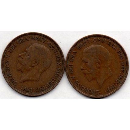 Coins. Pre-Decimal 1931 George V. One Penny Coin