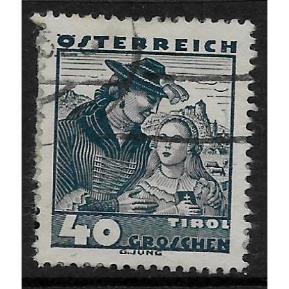 AUSTRIA 1934 40g GREY TYROL SG 729 FINE USED#