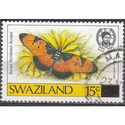 Swaziland 1990 Michel 579 O Cote (2002) 0.40 Euro Papillon Acraea anemosa