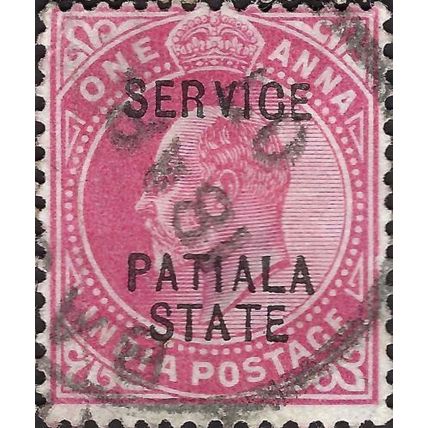 PATALIA STATE, King Edward VII, pink 1903, 1anna