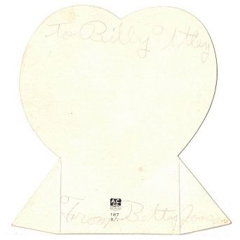 VINTAGE ' VALENTINE CARD ' YOUNG BOY with GUITAR card 1930s