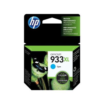 HP 933XL Cyan Officejet OEM Ink Cartridge - Retail Box - CN054AN.140