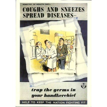 Advertising COUGHS AND SNEEZES Postcard (Imperial War Museum 3429)