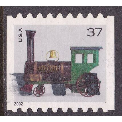 United States 2002 Antique Toys Steam Locomotive 37c Fine used SG 4112 VGC