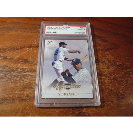 1999, Topps Gallery, Graded Mint 9, ALFONSP SORIANO, Yankees, Apprentices
