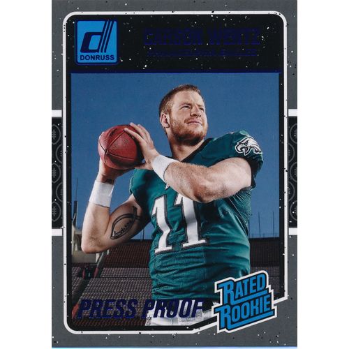 2016 Donruss Football Press Proof Blue 356 Carson Went Rated Rookie RC Eagles