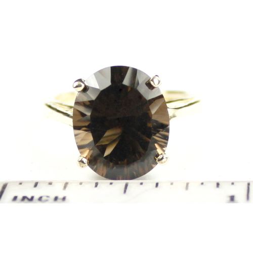 Smoky Quartz, 10KY Gold Ring, R055