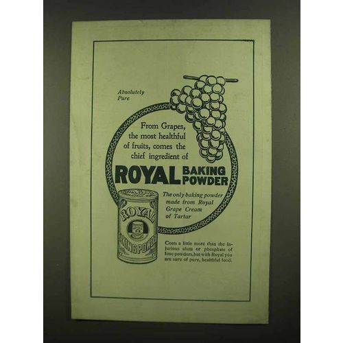 1908 Royal Baking Powder Ad - From Grapes
