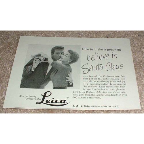1951 Leica Camera Ad, Make a Grown-up Believe in Santa!
