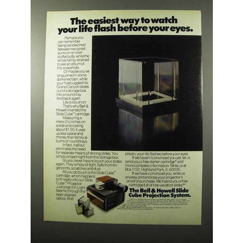 1980 Bell & Howell Slide Cube Projection System Ad
