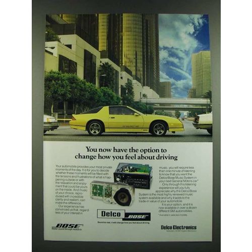 1986 Delco/Bose Music System Ad - IROC-Z Camaro