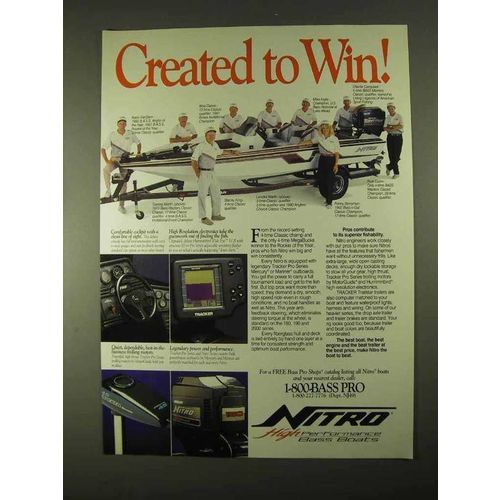 1994 Bass Nitro Boat Ad - Created to Win