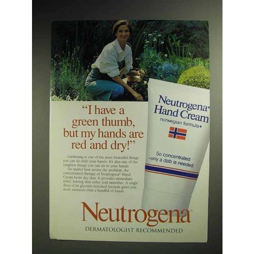 1997 Neutrogena Hand Cream Ad - I Have a Green Thumb