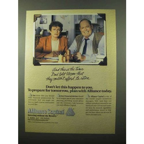 1998 Alliance Capital Ad - Dad Told Mom They Couldn't