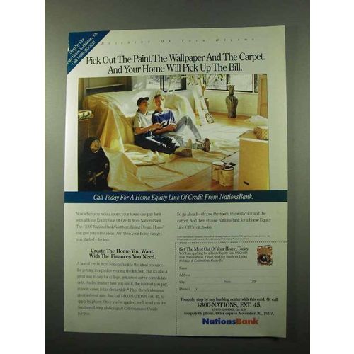 1997 NationsBank Home Equity Line Ad - Pick Out Paint