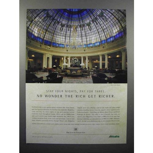 1998 Alitalia Airline Ad - The Rich Get Richer
