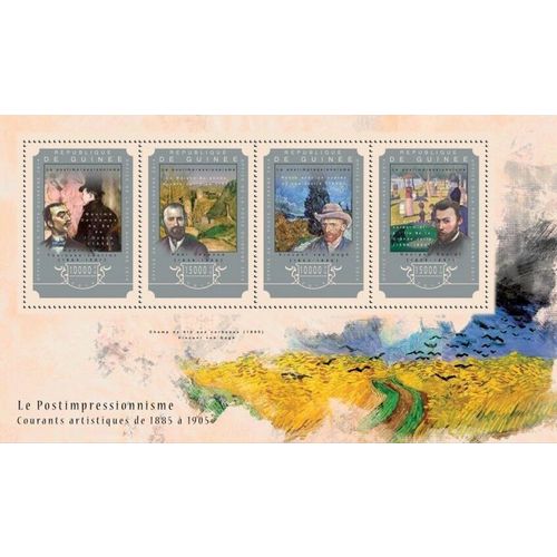 GUINEA 2014 SHEET MNH POSTIMPRESSIONISM ART PAINTINGS CEZANNE VAN GOGH SEURAT 5
